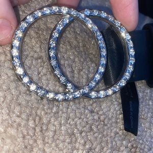 shein black rhinestone belt